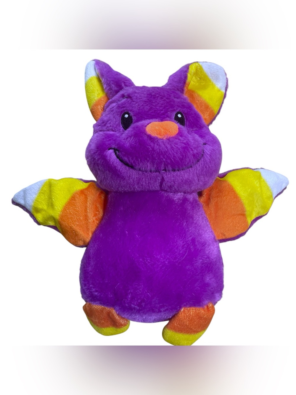 14” Plush Candy Corn Bat Cutie Purple Orange Yellow Stuffed Animal Halloween